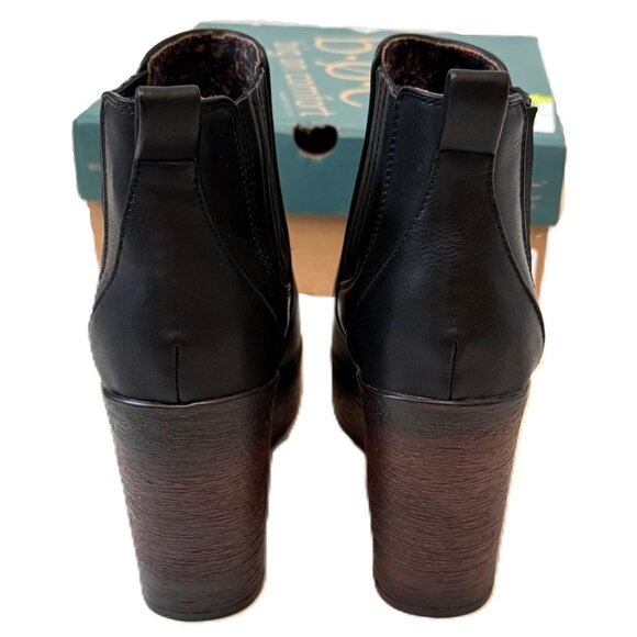 BOC Born Athalia Platform Wedge Chelsea Boots Sz 9.5 M Black Comfort Booties NEW - Picture 4 of 6